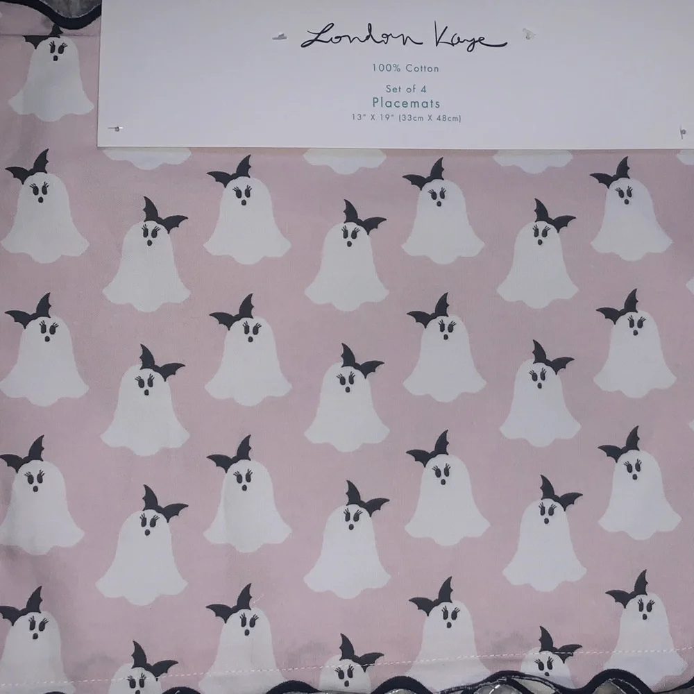 🆕-FABULOUS Pink 👻 Ghosts With Bows Placements (4)